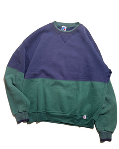"90s RUSSELL" Bicolor Sweat
