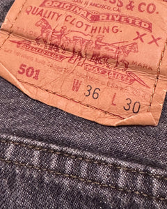 "90s Levi's 501" Black USA W36