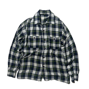 50s Rayon Plaid O/C Shirt
