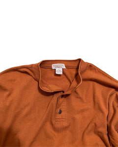 "80s BANANA REPUBLIC" Henry Neck L/S Tee