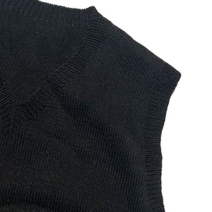 Simple Black Knit Vest