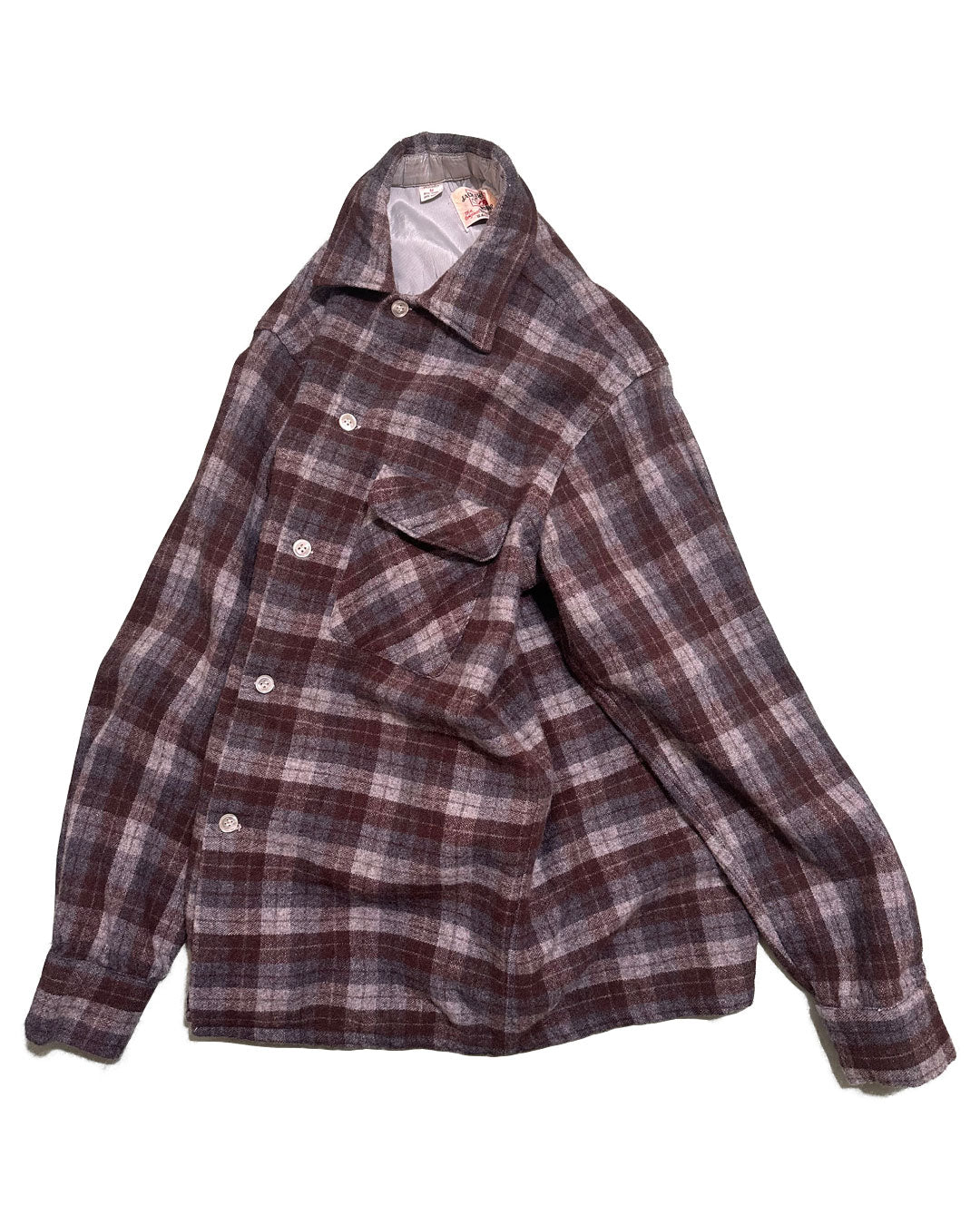 "60s- JACK FROST WOOLEN WEAR" Wool Shirt