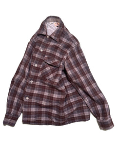 "60s- JACK FROST WOOLEN WEAR" Wool Shirt