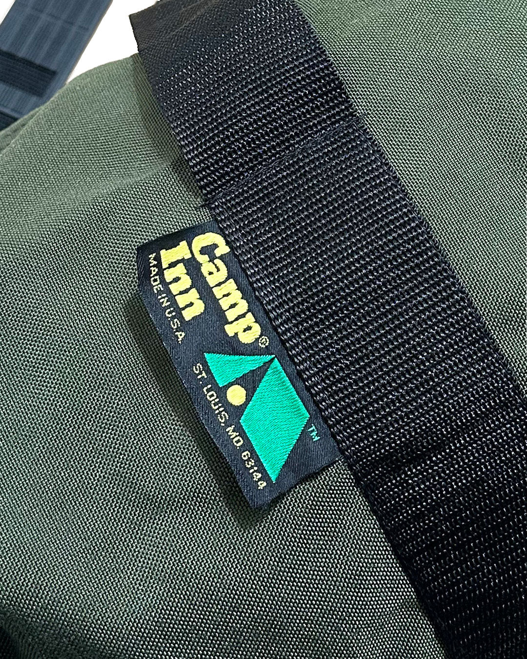 "80s Camp Inn” duffel bag