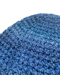 Handmade Knit Cap BLUE/GRAY