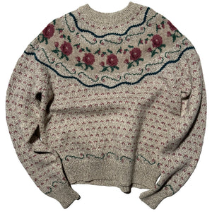 "90s Eddie Bauer" Flower Knit