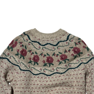 "90s Eddie Bauer" Flower Knit