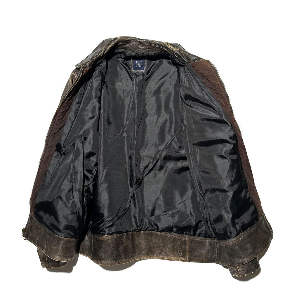 "OLD GAP" Slashed Leather Jacket