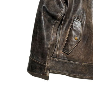 "OLD GAP" Slashed Leather Jacket