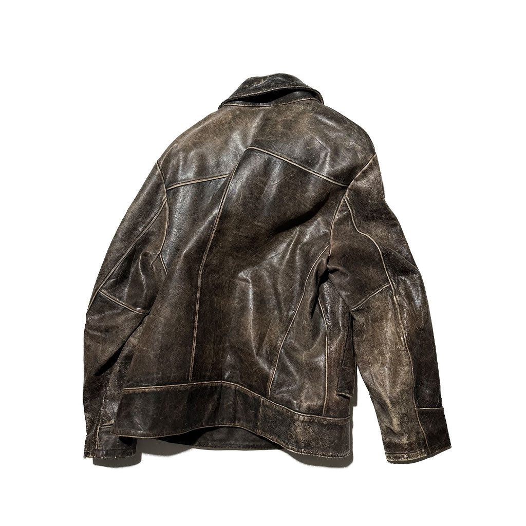 "OLD GAP" Slashed Leather Jacket