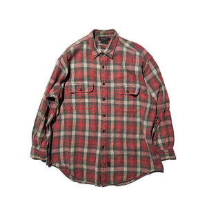 "90s KIKIT"flannel shirts red
