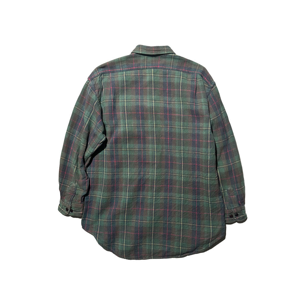 "90s KIKIT"flannel shirts green