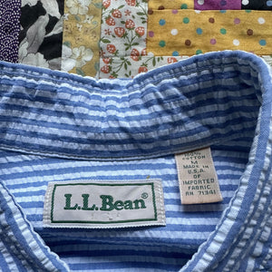 "80s L.L Bean" Seersucker B/D Shirt
