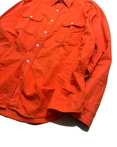 "70s BIGMAC" Orange flannel Shirt