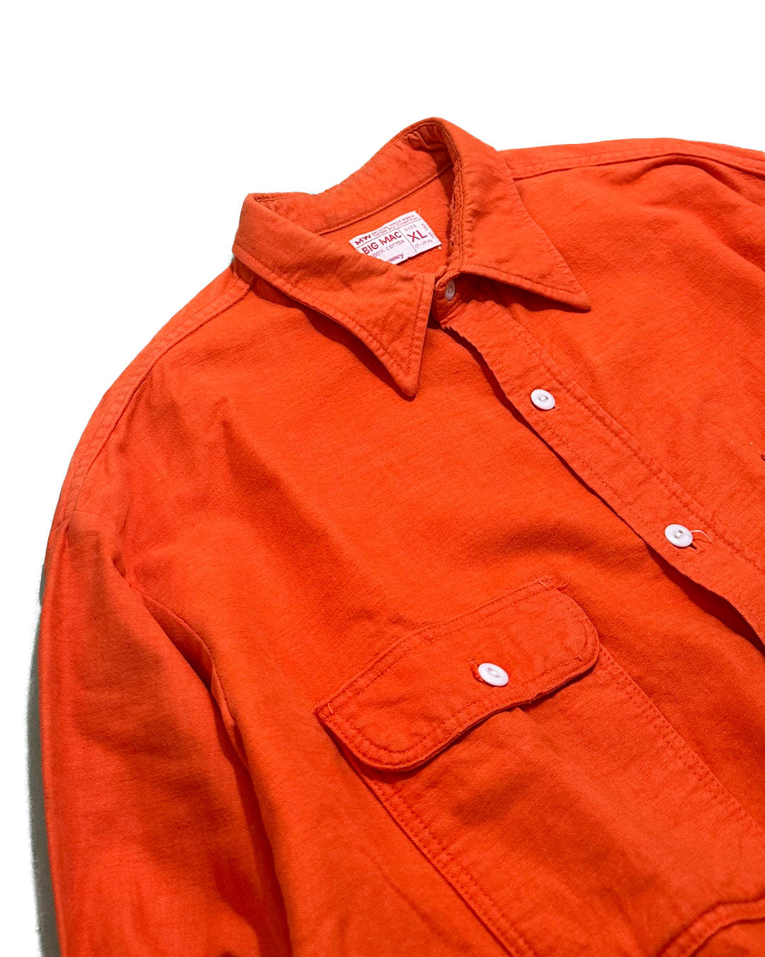 "70s BIGMAC" Orange flannel Shirt