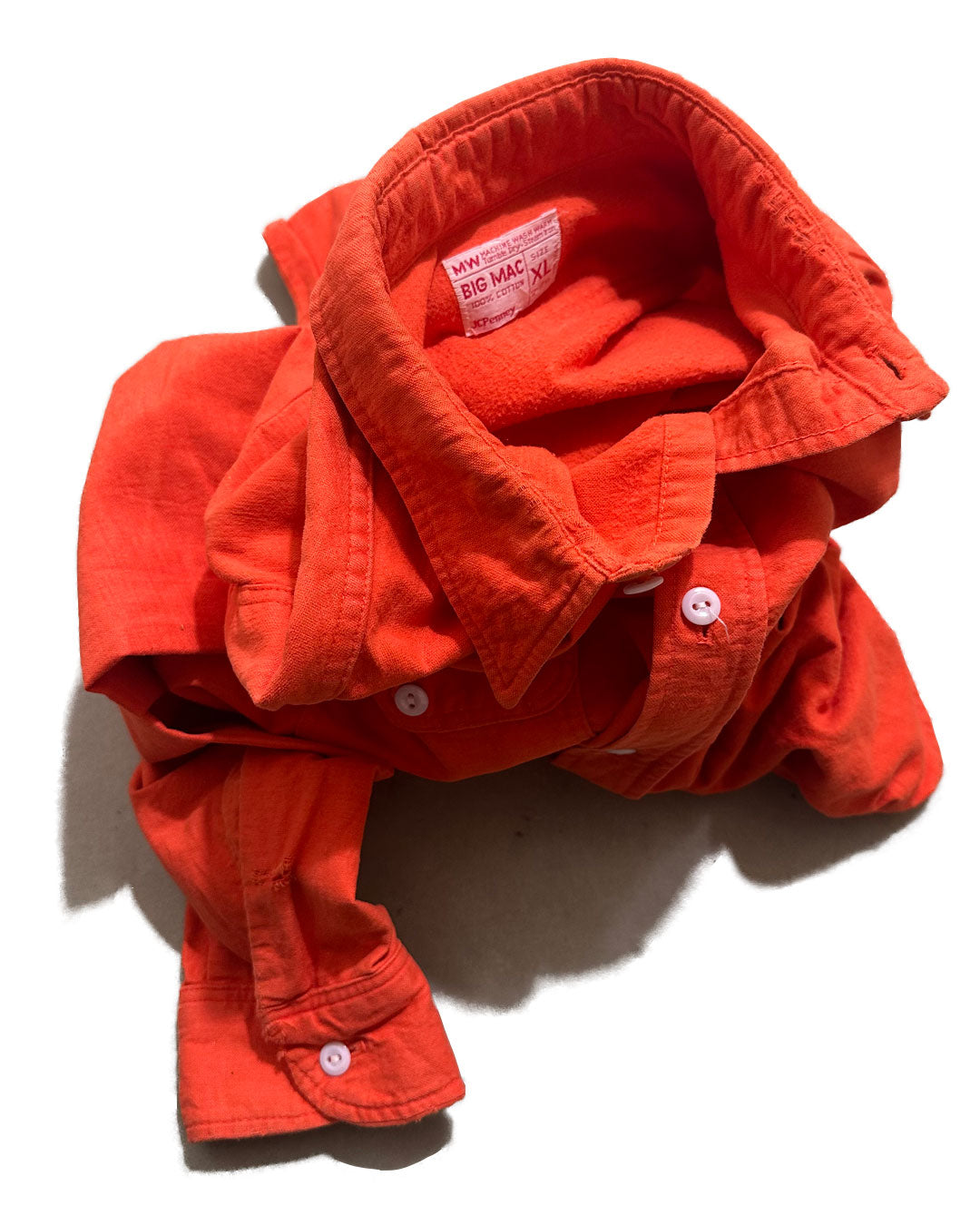 "70s BIGMAC" Orange flannel Shirt