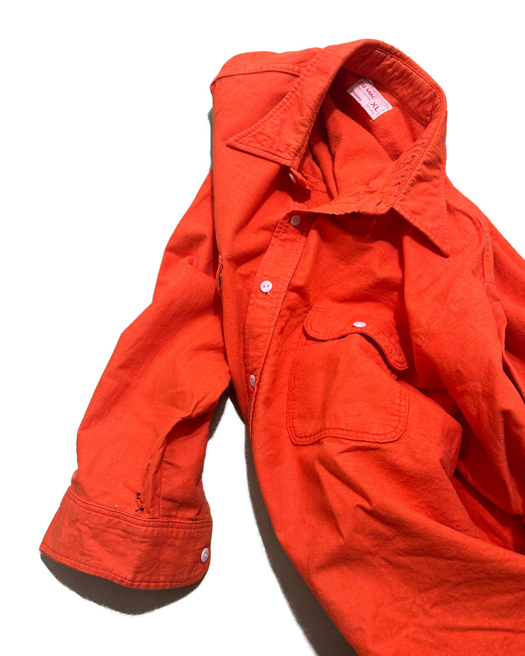 "70s BIGMAC" Orange flannel Shirt