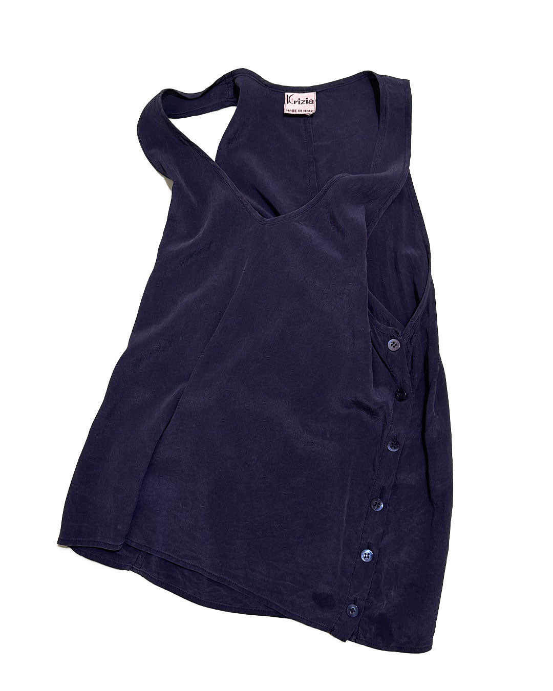 "100%Silk" Deep V neck