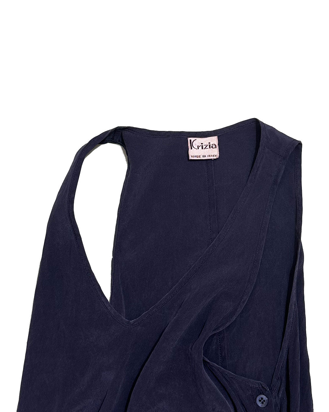 "100%Silk" Deep V neck