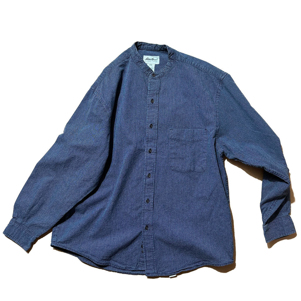 "90s Eddie Bauer" Stand collar Work Shirt