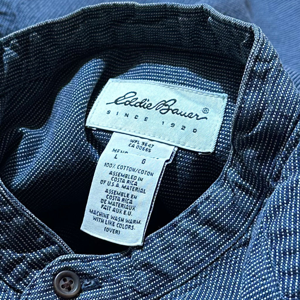 "90s Eddie Bauer" Stand collar Work Shirt