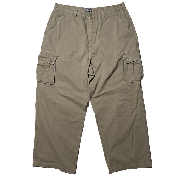 90’s old Stussy parachute cargo pants 白 USED】90's-00'S STUSSY CARGO PANTS WHITE | KONBINI