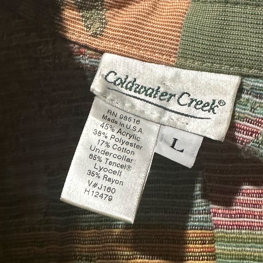 "90s Coldwater creek" Jacquard Jacket Sun Flower