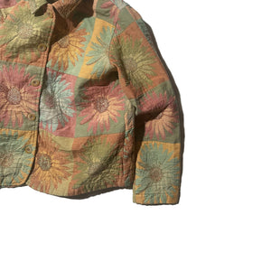 "90s Coldwater creek" Jacquard Jacket Sun Flower