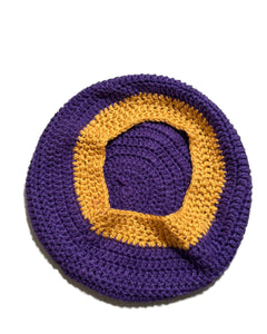 Hand Knit Tam /Purple