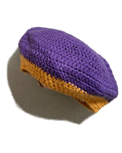 Hand Knit Tam /Purple