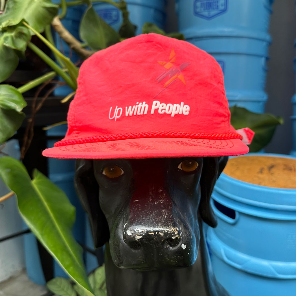 "Up With People"  Nylon Pink Hat
