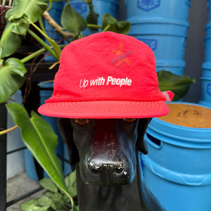 "Up With People"  Nylon Pink Hat