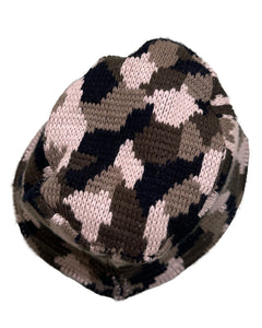 Camouflage crusher hat