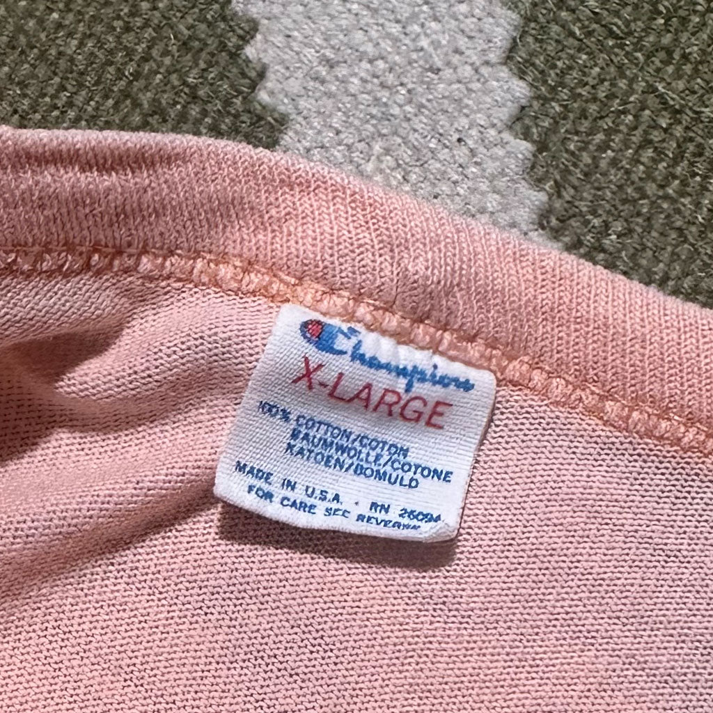 "80s Champion " Faded Pink Tee