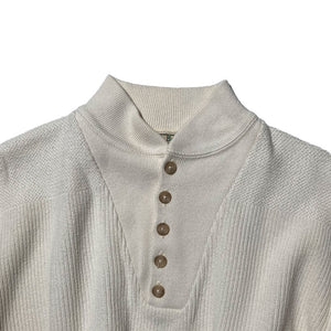 "80s L.L Bean"Henley neck cotton Knit